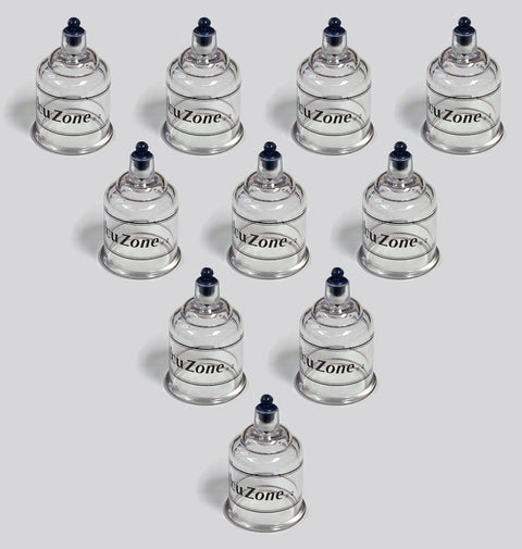 AcuZone(or Hansol) Bule Tip BOILABLE Plastic Cupping Cups(10 Pcs/Box)