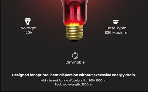 Infrared Light Bulb for Heat Lamps(for IR-300, IR-300A)