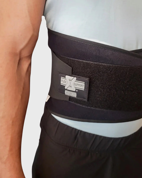 (#3025B) 9" Industrial Back Support without suspenders - Black