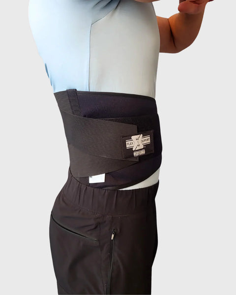 (#3025B) 9" Industrial Back Support without suspenders - Black