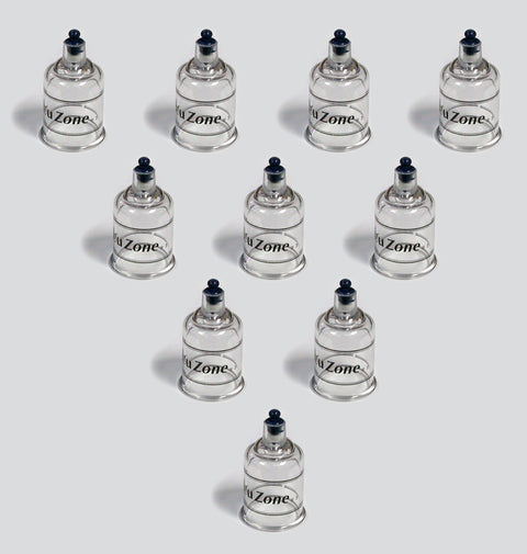 AcuZone(or Hansol) Bule Tip BOILABLE Plastic Cupping Cups(10 Pcs/Box)