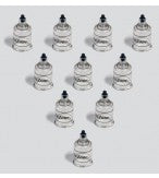AcuZone(or Hansol) Bule Tip BOILABLE Plastic Cupping Cups(10 Pcs/Box)