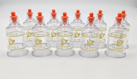 Hansol Red Tip REGULAR Plastic Cupping Cups(10 PCS/Box)