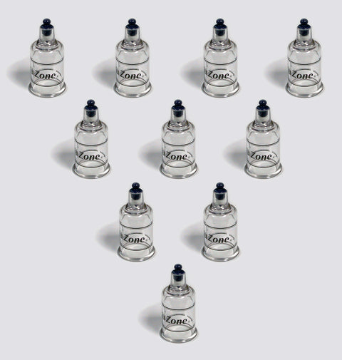 AcuZone(or Hansol) Bule Tip BOILABLE Plastic Cupping Cups(10 Pcs/Box)