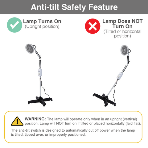 KS-9800N: TDP Far Infrared Mineral Heat Lamp w/ Detachable Head Standing Model