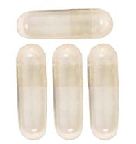 Clear Gelatin Capsule: Size #0 (=500mg), about 1000/Bag