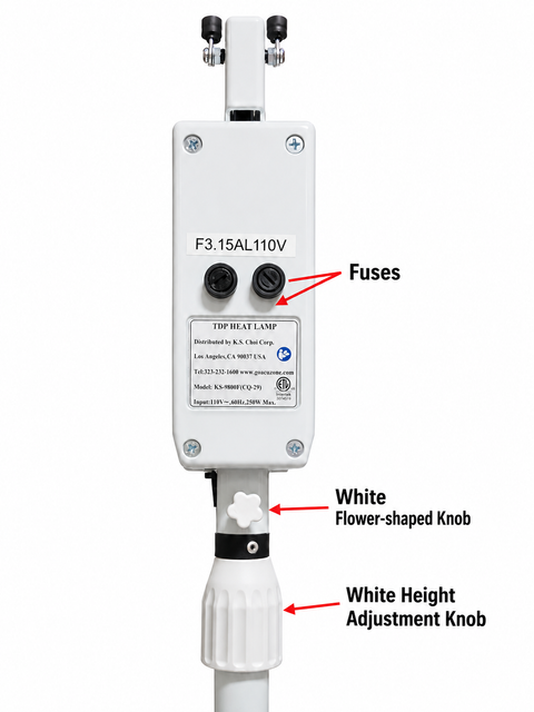 KS-9800F: TDP Lamp (Standing), 110V, Detachable Large Head, 5-Leg Base with Casters
