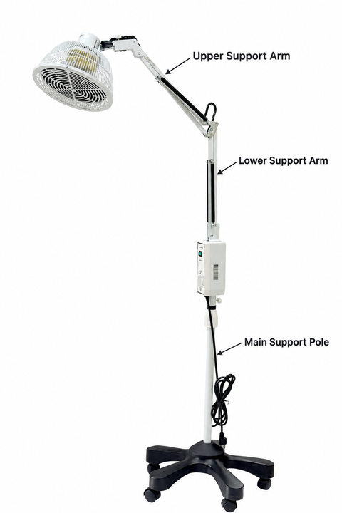 KS-9800F: TDP Lamp (Standing), 110V, Detachable Large Head, 5-Leg Base with Casters