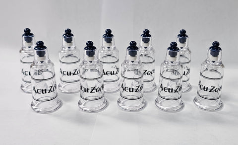 AcuZone(or Hansol) Bule Tip BOILABLE Plastic Cupping Cups(10 Pcs/Box)