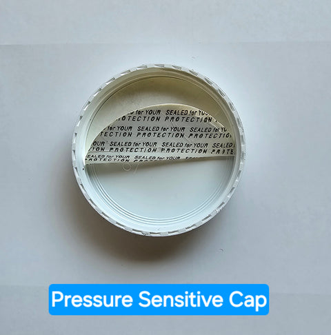White Bottle with Pressure Sensitive Screw Cap