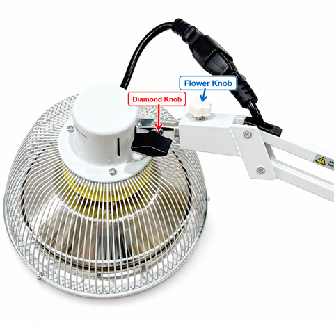 KS-9800F: TDP Lamp (Standing), 110V, Detachable Large Head, 5-Leg Base with Casters