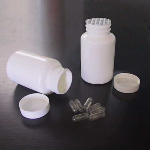 White Bottle with Pressure Sensitive Screw Cap
