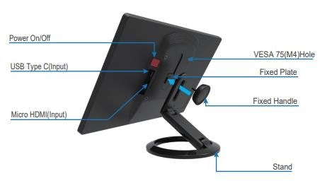 DS-12HTF: DoubleSight Displays 12" LCD HDMI Touchscreen Monitor (TAA Compliant)