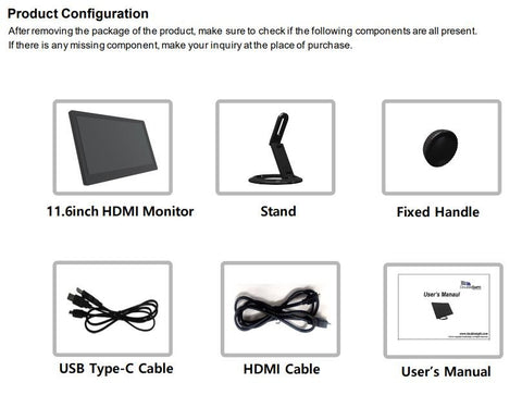 DS-12HTF: DoubleSight Displays 12" LCD HDMI Touchscreen Monitor (TAA Compliant)