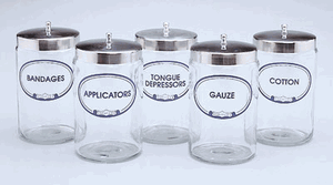 Labeled Sundry Glass Jar with Cover
