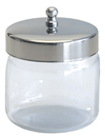 Unlabeled Glass Dressing Jars With Covers