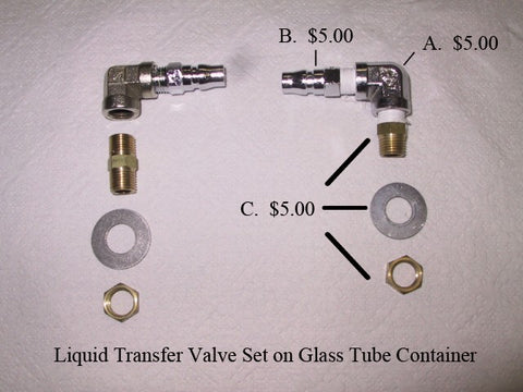 Jinbo Packer - Liquid Transfer Valve Set on Glass Tube Container