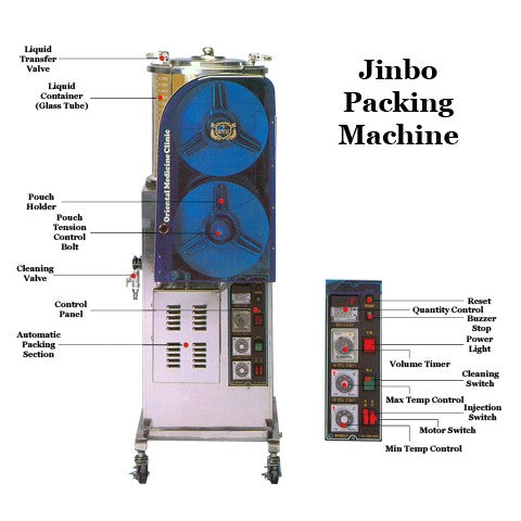 Jinbo Packer - Liquid Transfer Valve Set on Glass Tube Container