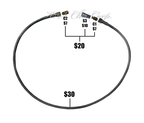 Metal Hose 98 inches for Wonil Extractor & Jinbo Packer