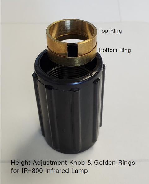 IR-300 Height Adjustment Knob & Golden Rings for Heat Lamp