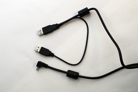 L shaped Cable with two (2.0) USB inputs for Replacement Cable