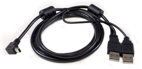 L shaped Cable with two (2.0) USB inputs for Replacement Cable