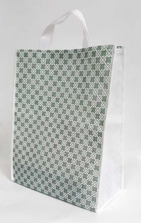 Green (Diamond) Pattern Carrying Bag with Velcro Enclosing 약가방