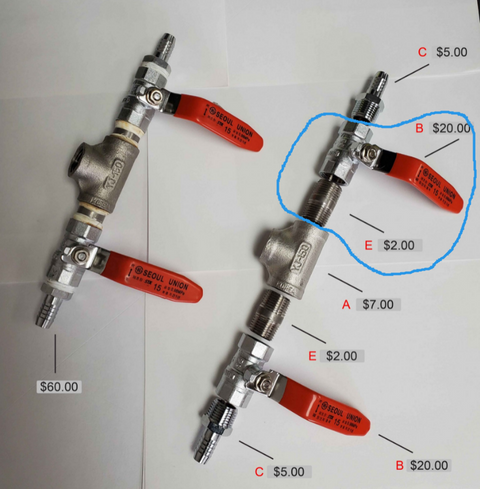 Valve for Wonil Extractor - Picture A+B