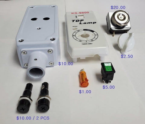 TDP Infrared Mineral Heat Lamp Set *KS-9800 * With wheel stand *Floor Model* (Replaceable/Detachable Head)