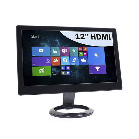 DoubleSight Displays DS-12H 12" LCD HDMI Monitor - TAA Compliant - 1366 X 768 - WXGA - 250 Nit - Micro HDMI - Black - Portable No Video Card Required PC/MAC - 3 Year Warranty